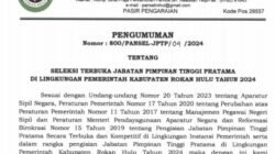 Bupati Rohul Seleksi 12 JPTP, Bawaslu Harus Awasi dan Pastikan Ada Izin Mendagri